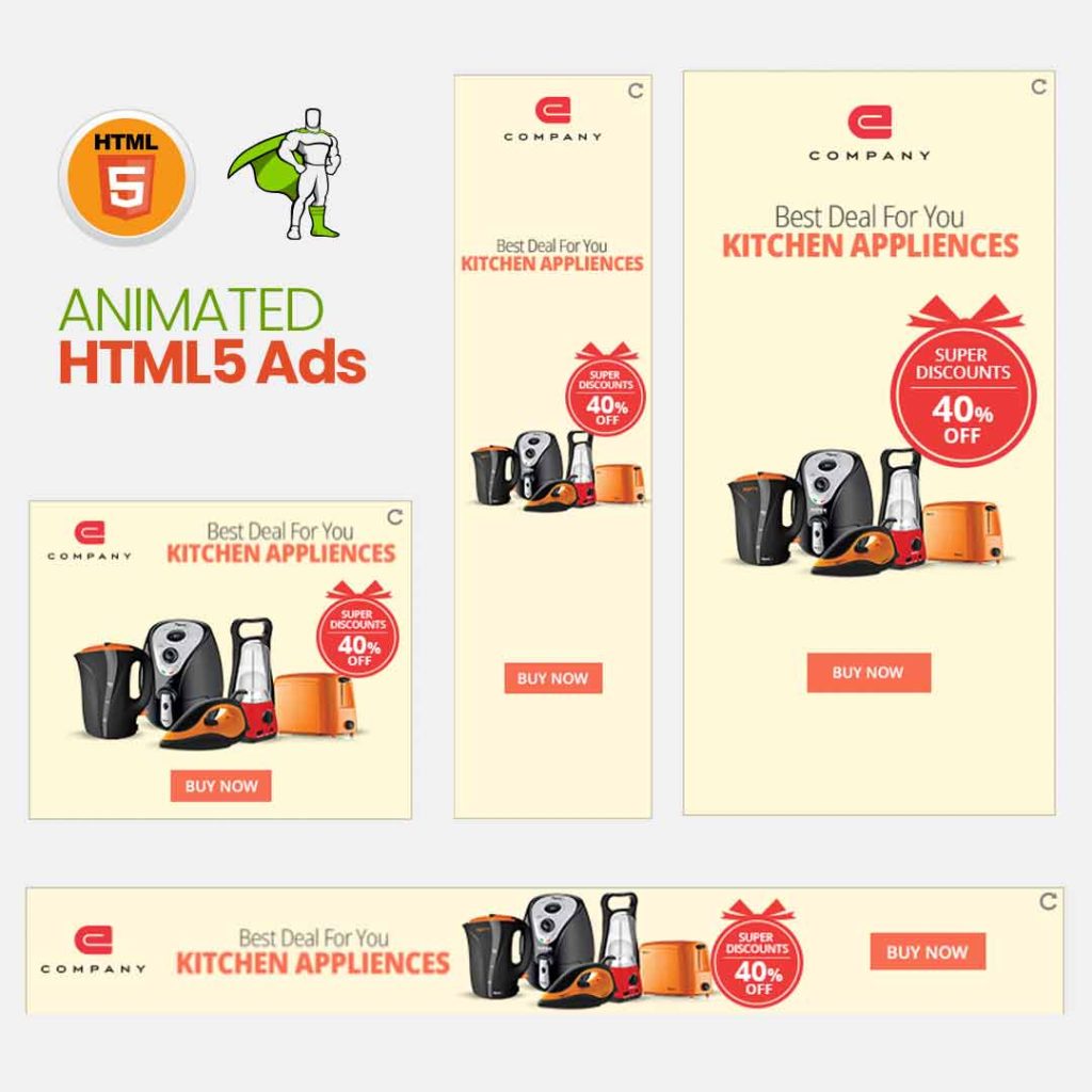 Electronic Product Promotion HTML5 Banner Ads